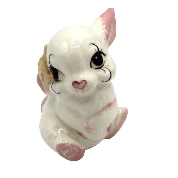 Vintage Bunny Rabbit Family Figurines Hand Painted Les Trois Paulettes Ceramics - Picture 4 of 9